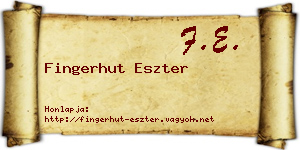 Fingerhut Eszter névjegykártya