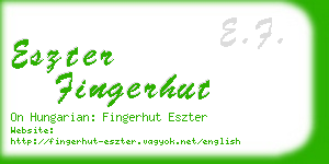 eszter fingerhut business card